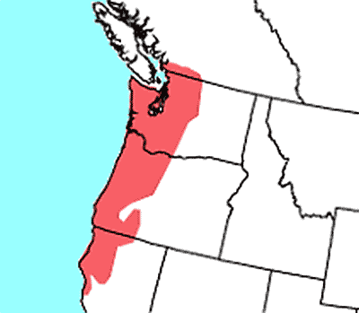 Oregon Vole Distribution Map