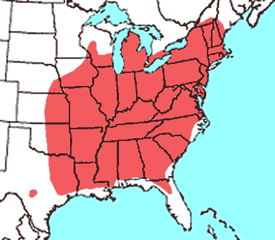 Pine Vole Distribution Map